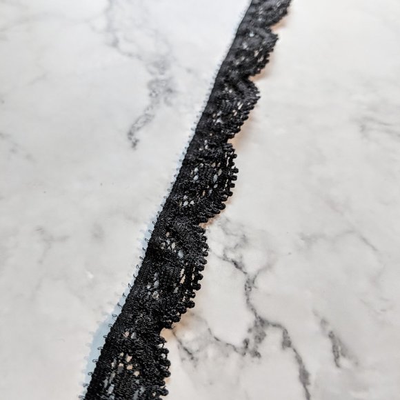 Black Lace Choker Tattoo Necklace with Clasp - Picture 3 of 4